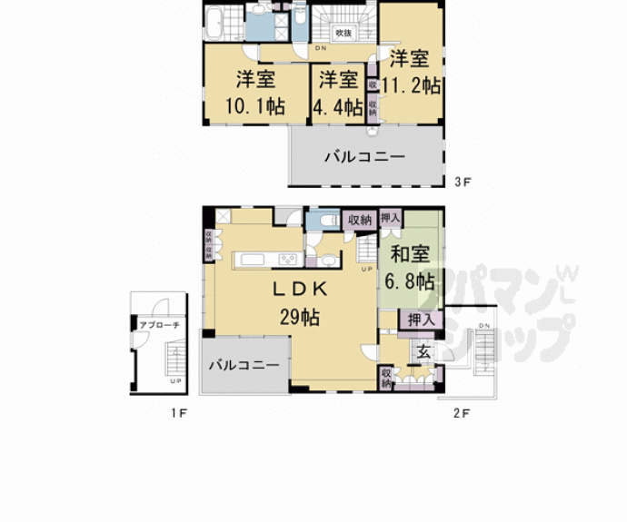【六角大宮町　戸建】間取