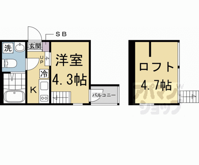 【パークテラス丹波口】間取