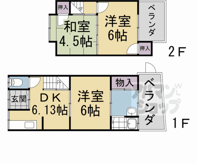 【新田島テラスハウス】間取