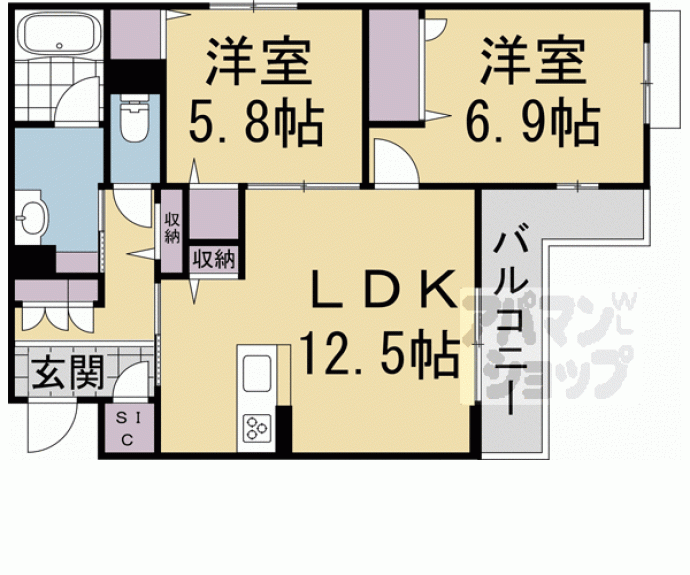 【シャーメゾン清風】間取