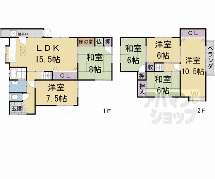 【木幡北山畑貸家】間取