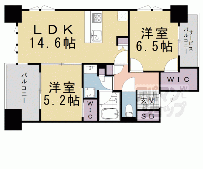 【ブリリア京都五条】間取
