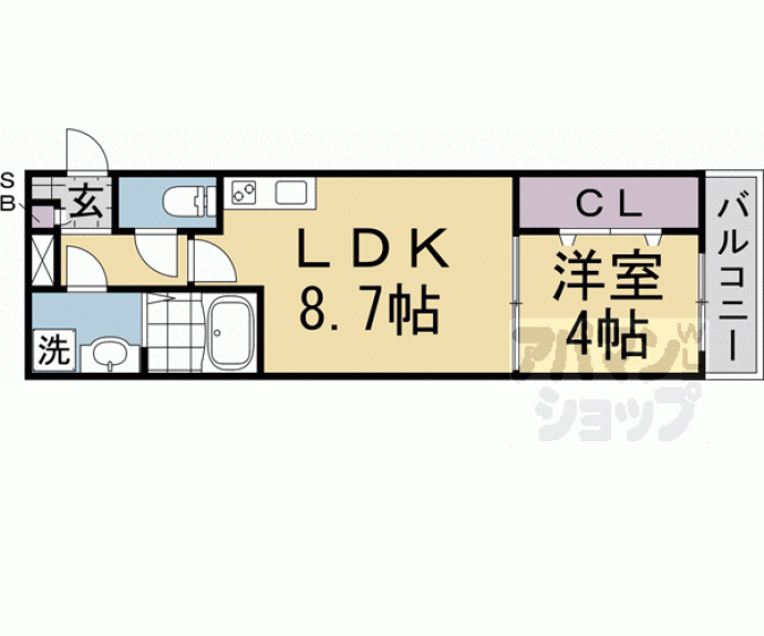 【ジーメゾン山科マニフィコ】間取