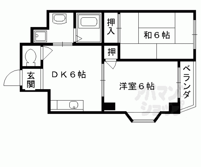 【エスペランザ西京極】間取