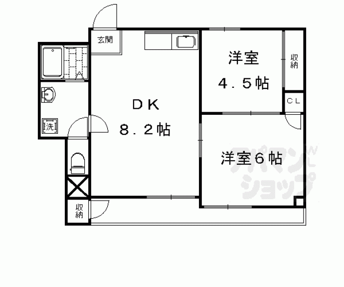 【ウエストハイマンション西院】間取