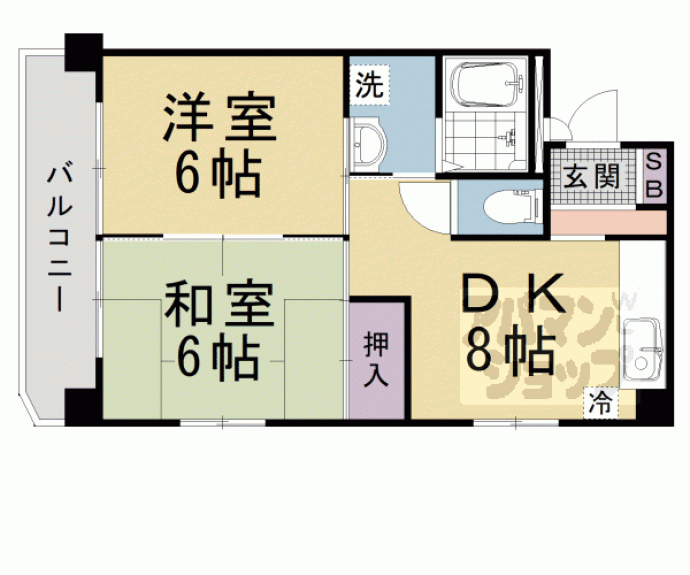 【グランデ葛野】間取