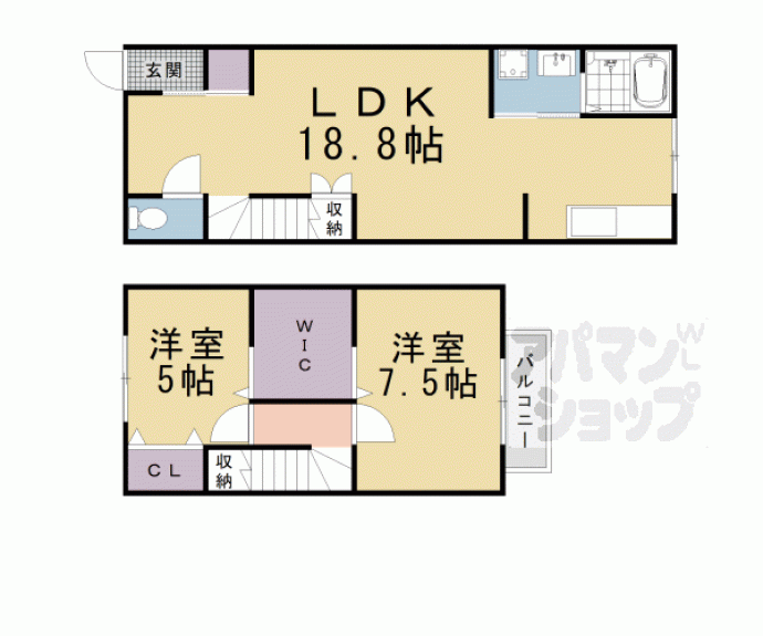 【東山区三盛町貸家】間取