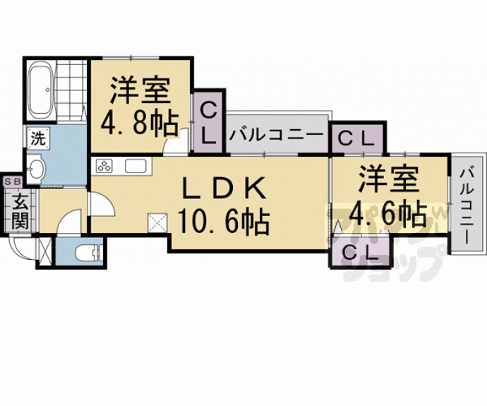【プライベートレジデンス山科御陵】間取