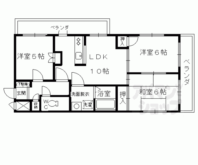 【グランドハイツ嵯峨野】間取