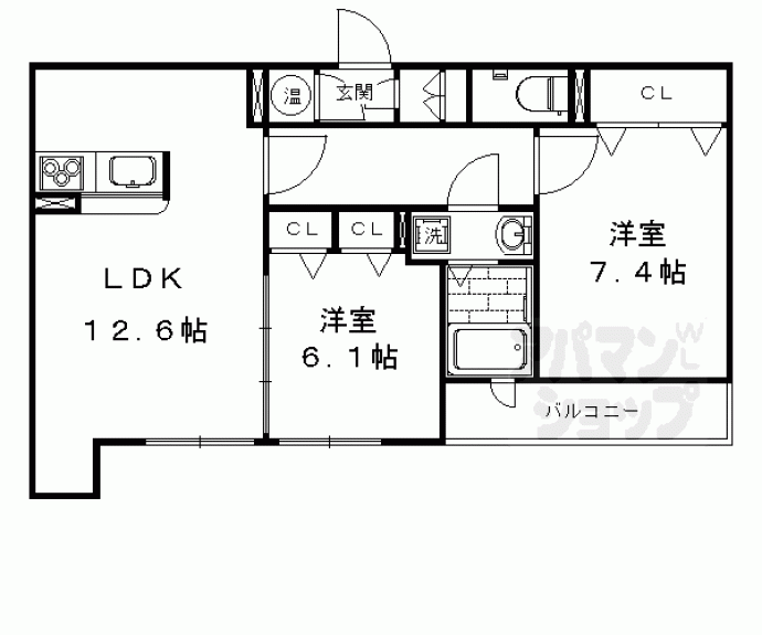 【Ｌａ　ｃａｓａ　ｐｕｌｉｔａ】間取