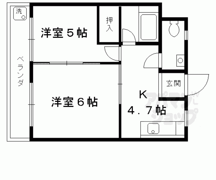 【中川マンション】間取