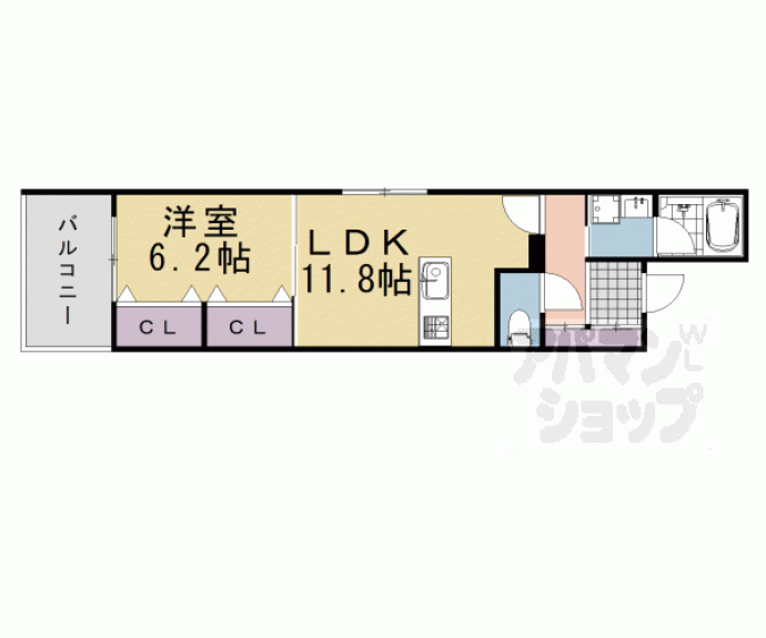 【フォレスト油小路四条】間取