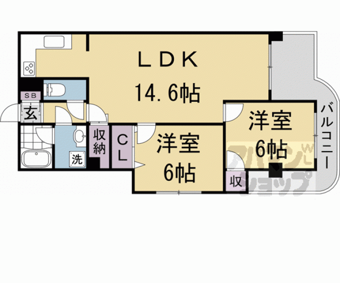 【アクシス葛野】間取