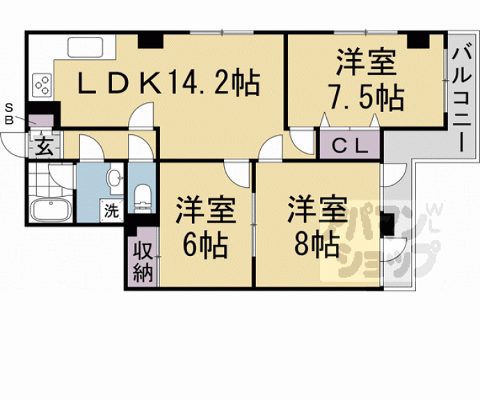 【アクシス葛野】間取