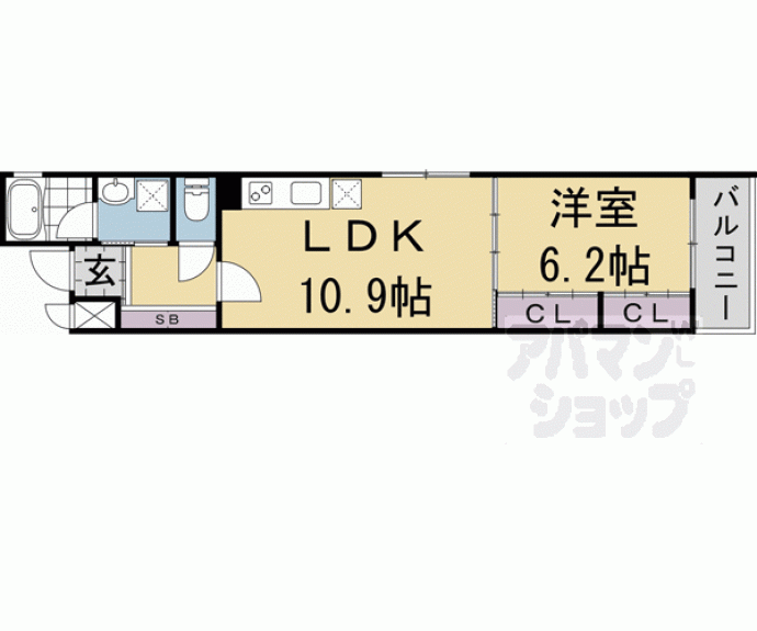 【フォレスト油小路四条】間取