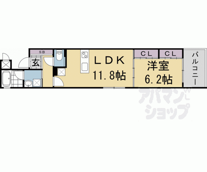 【フォレスト油小路四条】間取