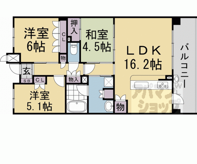 【セントフローレンスパレス京都太秦天神川】間取