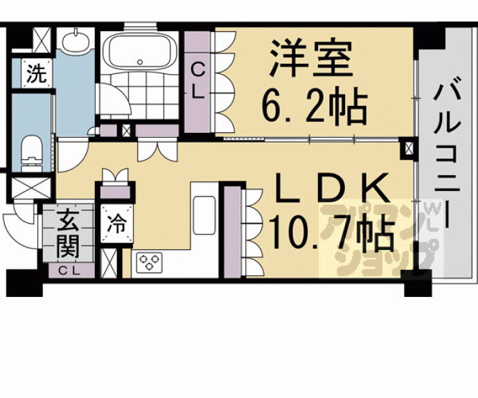 【リーガル京都御所西Ⅲ】間取