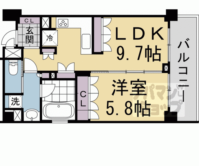 【リーガル京都御所西Ⅲ】間取