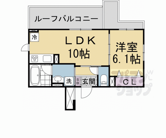 【オーバルムーン京都】間取