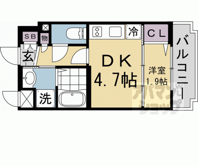 【アクアプレイス京都北白川】間取