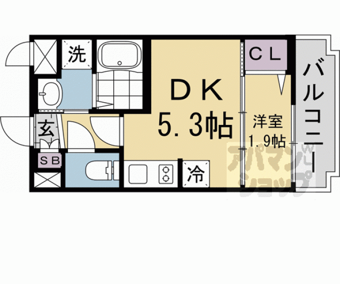 【アクアプレイス京都北白川】間取