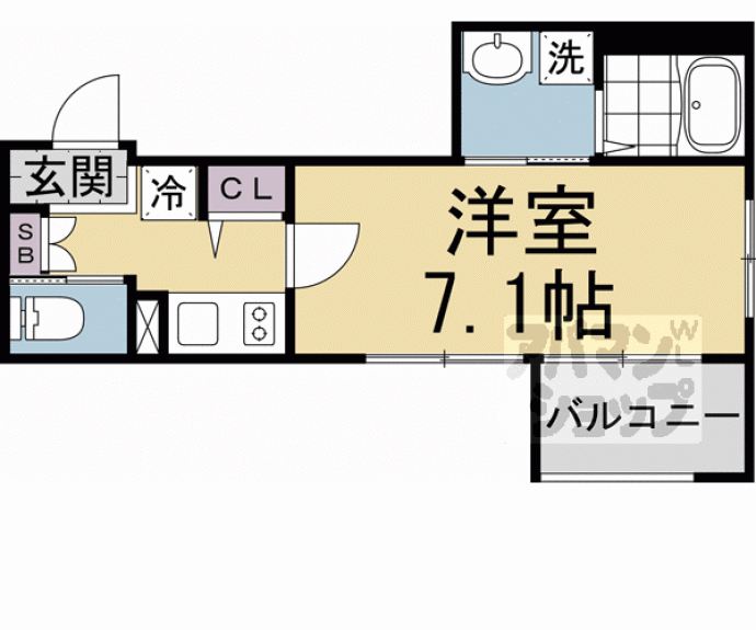 【アクアプレイス京都北白川】間取