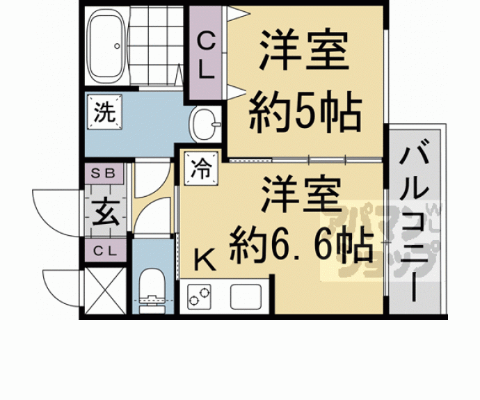 【クレストタップ京都丹波口】間取