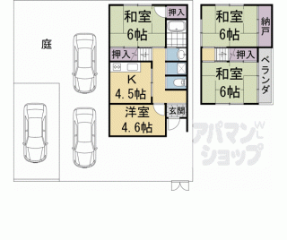 【羽束師鴨川町貸家】