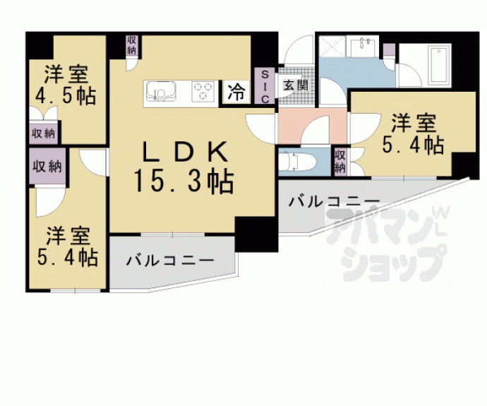 【ジオ京都山科】間取