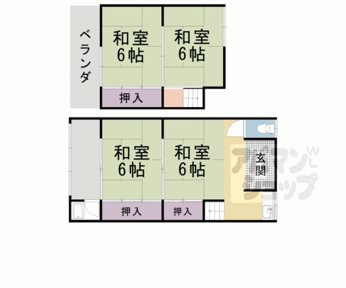 【東野南井ノ上町貸家】間取