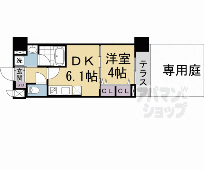 【ベラジオ雅び烏丸十条Ⅱ】間取