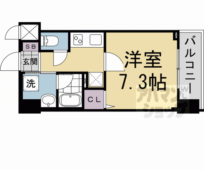 【ベラジオ雅び烏丸十条Ⅱ】間取