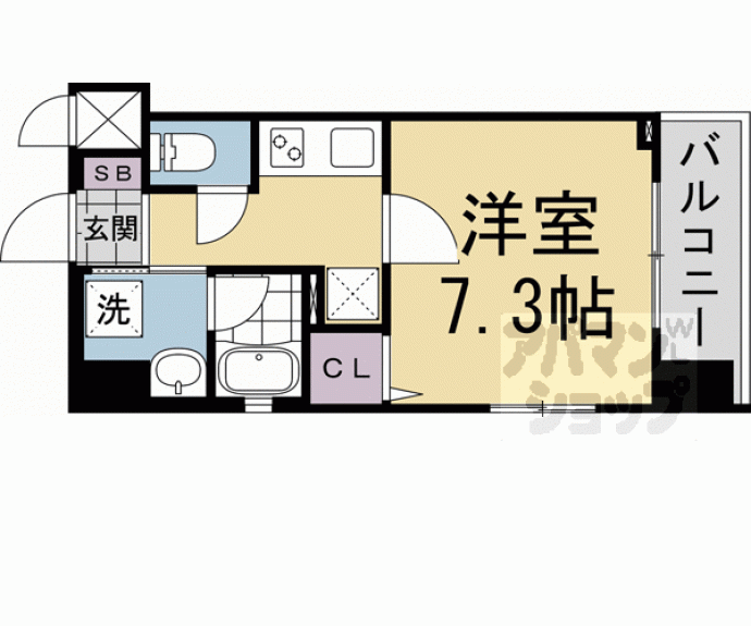 【ベラジオ雅び烏丸十条Ⅱ】間取