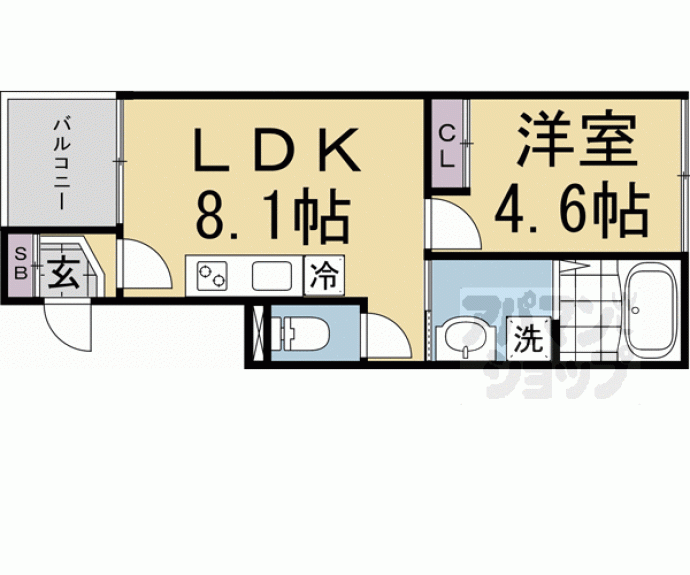 【ハーモニーテラス深草五反田町】間取