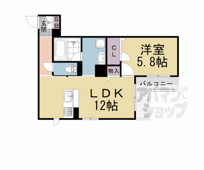 【Ｍｅａ　Ｖｉａ　丹波橋】間取