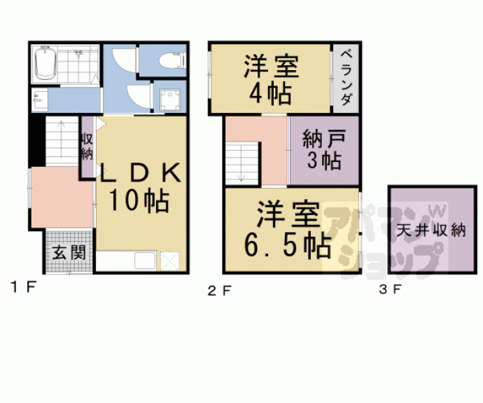 【下京区西側町戸建住宅】間取
