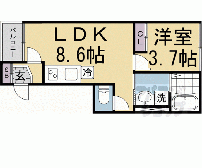 【ハーモニーテラス祐】間取
