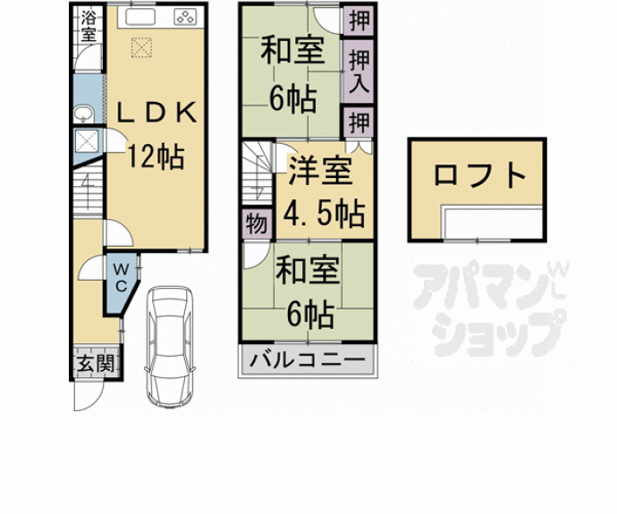 【槇島町薗場貸家】間取