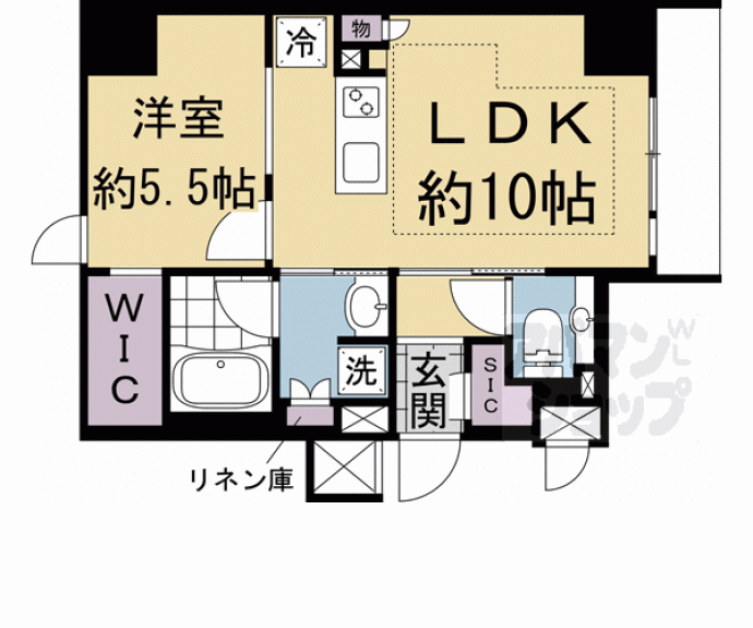 【レ・ジェイド京都四条大宮】間取