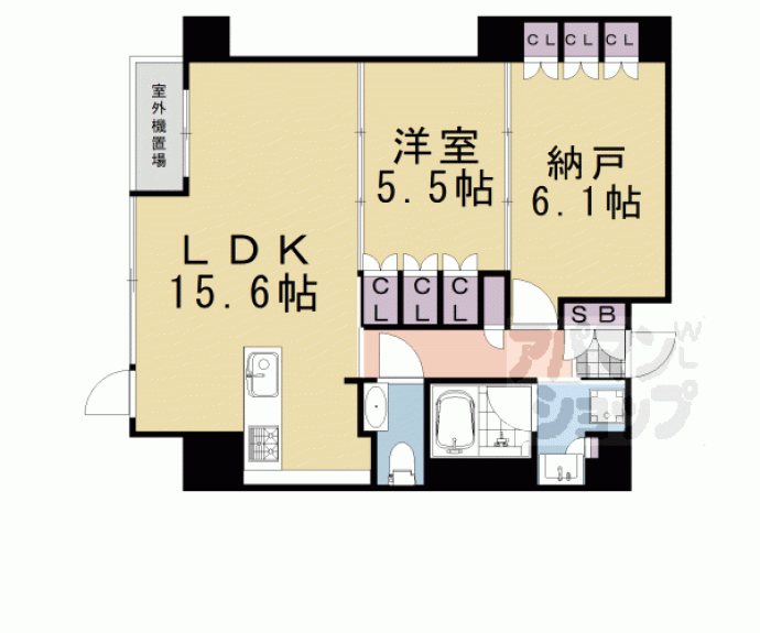 【レ・ジェイド京都四条大宮】間取