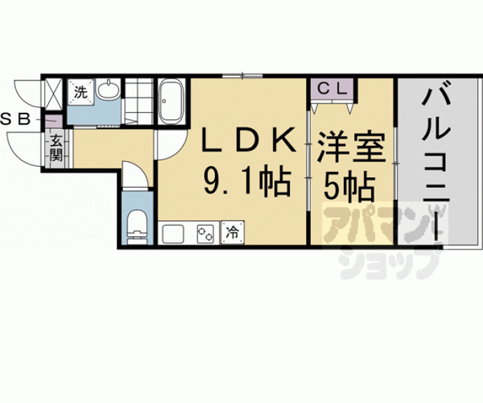 【クレアーレ西陣】間取
