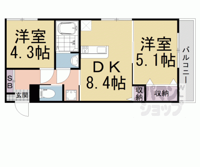 【グリーンティエラ宇治】間取