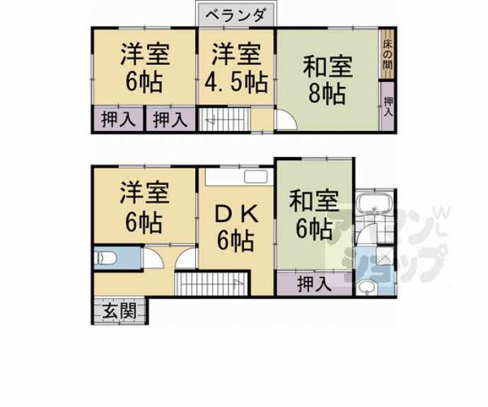 【花園坤南町貸家】間取