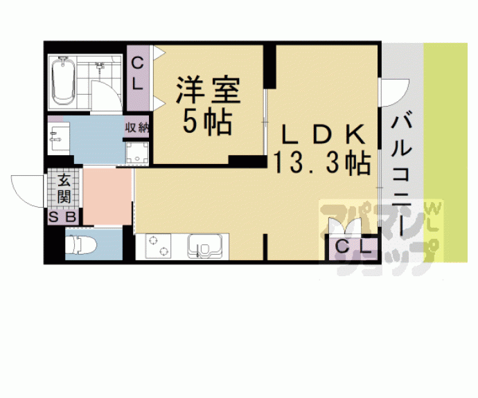 【インサイトルポ山科新十条】間取
