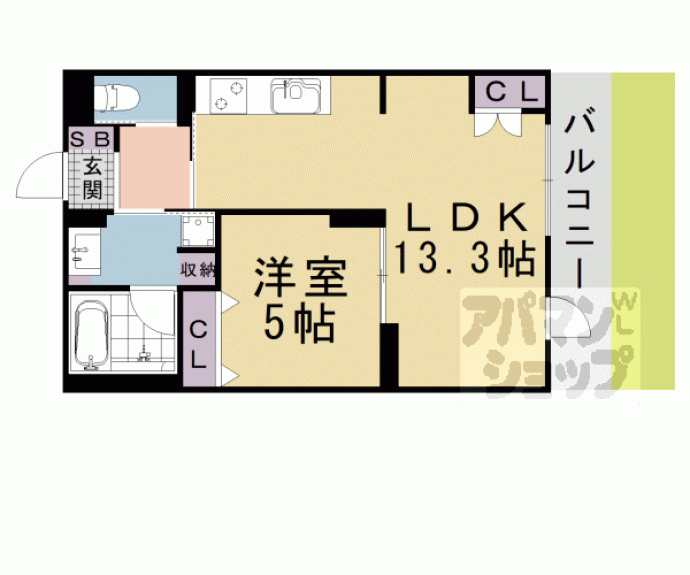 【インサイトルポ山科新十条】間取