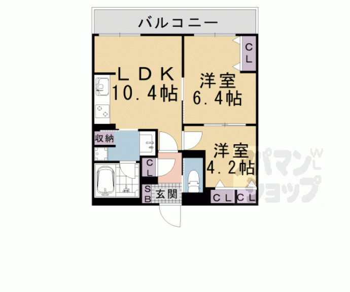 【インサイトルポ山科新十条】間取