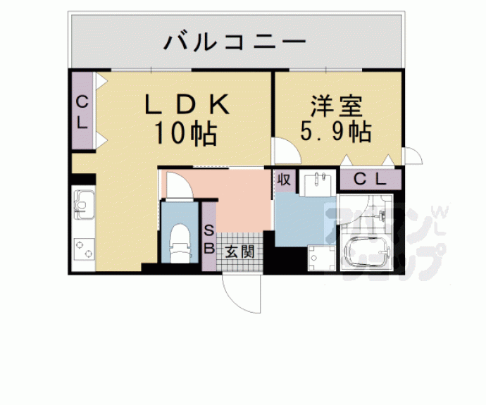 【インサイトルポ山科新十条】間取