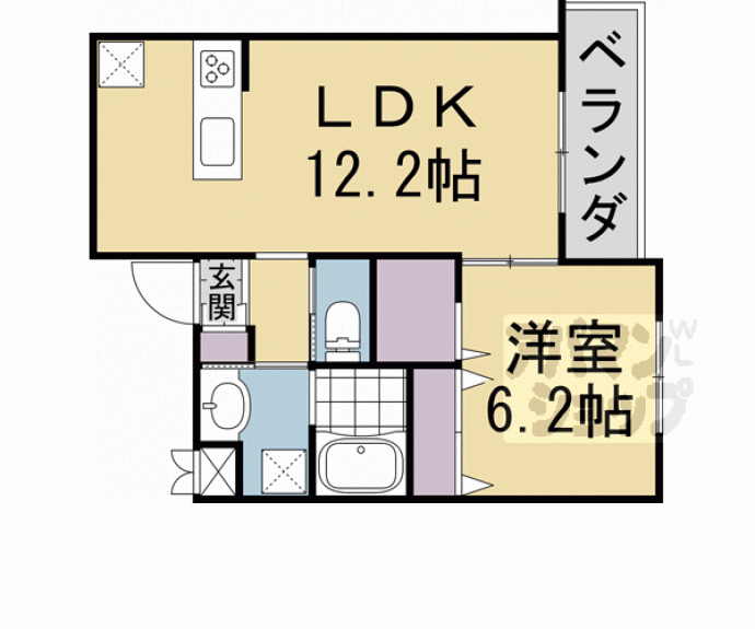 【ロータス京都西大路】間取