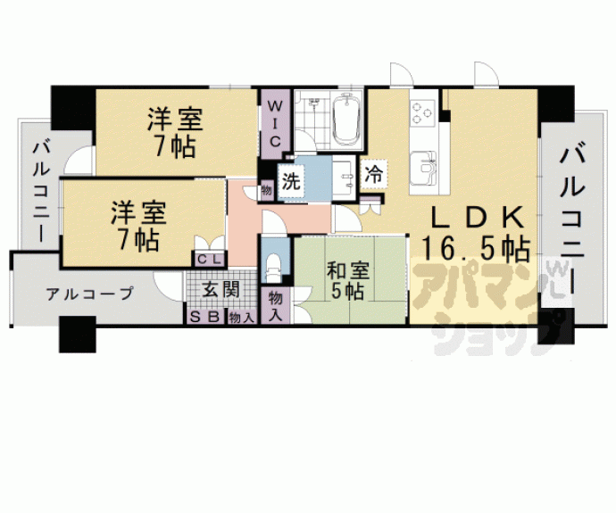 【レ・ジェイド大津なぎさ公園】間取